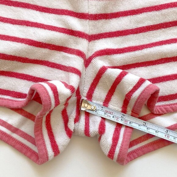 Boden Jonnie B Girls Terry Cloth Towelling Shorts Size 14 White Pink Striped - Picture 6 of 8